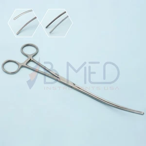 Mayo Robson Intestinal Forceps Curved 10" OR Grade Longitudinal Serrations - Picture 1 of 5
