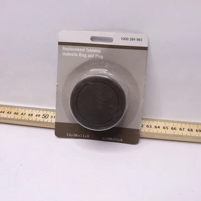 Unbranded Dark Taupe Plastic Patio Umbrella Table Ring - Image 1 of 4