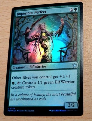 Mtg Magic: FOIL Gebieterischer Perfekter / Imperious Perfect, English, Elf Lord  - Bild 1 von 3