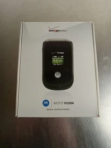 Motorola MOTO VU204 - Black and Gray ( Verizon ) Cellular Flip Phone - Open Box - Picture 1 of 3