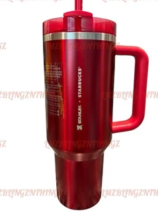Stanley x Starbucks US 2023 Holiday Red 40oz Tumbler ~ Neu mit Etikett ~ US-VERKÄUFER - Bild 1 von 15