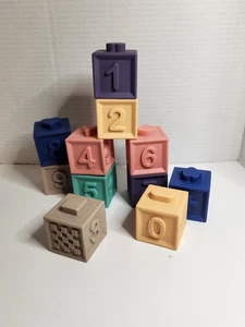 B. Spielzeug Stoffblöcke Kleinkinder Lernspielzeug Squeeze Baby - 123 - 11 Blöcke - Bild 1 von 2