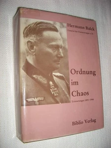 Ordnung im Chaos: Erinnerungen, 1893-1948 (Soldatenschicksale des 20. Jahrhund.. - Picture 1 of 1