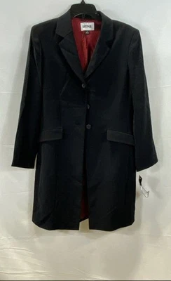 Kasper NWT Women's Black Red Lined Longline 3-Button Blazer Jacket Size 10 - Image 1 of 4