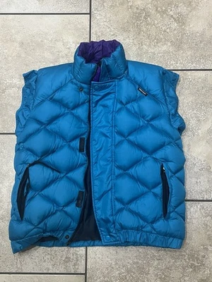 Vintage 90s Marmot Down Puffer Vest Teal And Purple ￼ - Image 1 of 4
