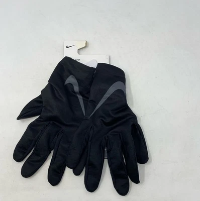 Guantes Nike Capa Base Negro/Blanco Pantalla Táctil Grande, Clima Frío Correr Foto 1 de 4