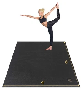 Large Yoga Mat 6'x4'/6'x6'/7'x5'(7mm/9mm), Extra Thick Workout Mats for Home ... - Picture 1 of 6