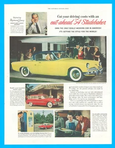 Studebaker station wagon Commander automobile car yellow vintage print ad 1954 - Picture 1 of 4