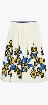 Falda larga con volantes estampada floral 100 % auténtica de ZARA $119+Talla fiscal: XS Foto 1 de 3