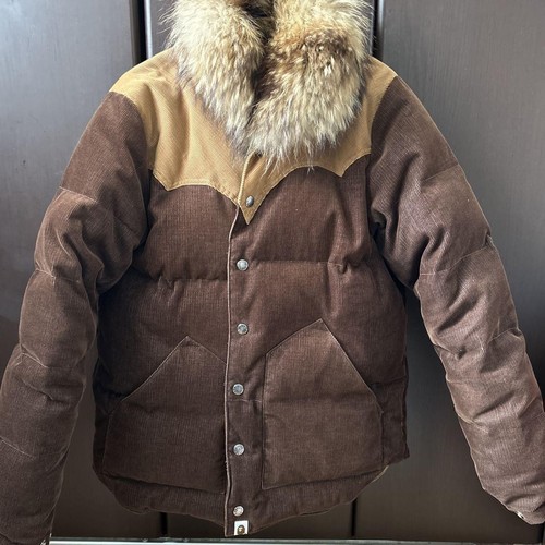 A BATHING APE (BAPE) Piumino pelliccia velluto a coste Bape UOMO S JP taglia marrone ottimo