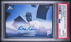 2024 Topps Black and White Dave Parker Blue AUTO /49 PSA 10 Gem Mint Pirates - Bild 1 von 2