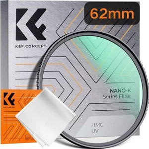 Protecciones de filtro UV MC delgado K&F Concept 62 mm para lente Canon Sony Olympus Nikon - Imagen 1 de 8