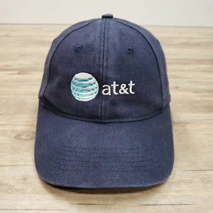Vintage at&t Logo Hat Cap Strap Back Anvil Blue Cotton Adjustable - Picture 1 of 7