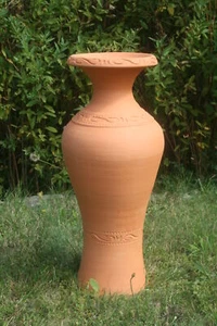 BODENVASE VASE aus stabilem braunen TERRACOTTA winterfest Pflanzkübel - ca.60 CM - Bild 1 von 22