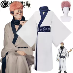 Costume Jujutsu Kaisen Ryomen Sukuna Kimono Parrucca Costume Accappatoio Halloween Carnevale - Foto 1 di 13