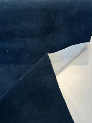 Romo Plush Velvet Blue Ink Heavy Upholstery Fabric by the yard - Image 1 of 4