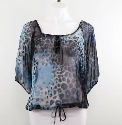 Camisa de mujer Lily blanca, talla M, multicolor, 100 % poliéster Foto 1 de 4