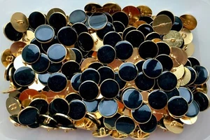 20mm 32L Dark Navy Blue With Gold Metal Shank Button Buttons Costume (XM77) - Picture 1 of 3