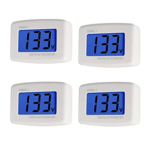 Plug in Volt Meter, 4Pcs Flat US Plug AC 80-300V LCD Digital Voltmeter Voltage T - Picture 1 of 12