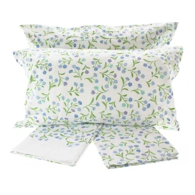 Lenzuola Caleffi Matrimoniale Riviera Bluette Cotone Completo Letto 2 piazze - Immagine 1 di 4