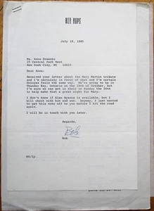 BOB HOPE: 1985 TLS Autograph/Signed Letter on Personal Letterhead/Stationery - Picture 1 of 1