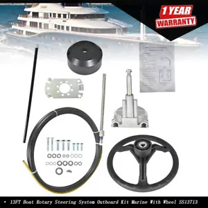 13FT Boat Rotary Steering System Outboard Kit Marine With Wheel SS13713 - Picture 1 of 18