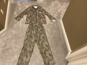 Women’s Mama’s Pajamas Maternity Set, Leopard Print, Size Large - Picture 1 of 9