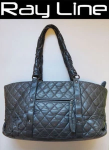 CHANEL  Shoulder Bag tote Bag leather gray {USED} 100% authentic  - Picture 1 of 9