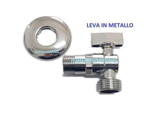 Rubinetto per Lavatrice Lavastoviglie 1/2" x 3/4" 90° carico ottone - Foto 1 di 1