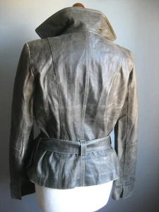 STEAMPUNK LEDER BIKER JACKE 14 Retro Gürtel weich distressed Vintage Patchwork - Bild 1 von 15