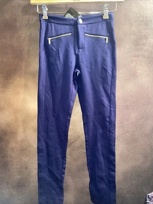 Calça de tornozelo IMAN Global Chic 2 Ave nova com etiquetas bolsos azuis com zíper Global Chic Ponte $60 🧡 - Imagem 1 de 4