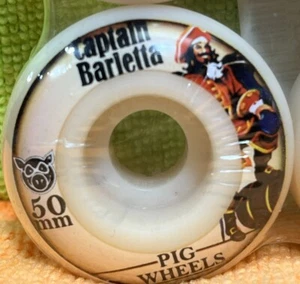 VINTAGE PIG SKATEBOARD WHEELS CAPTAIN LOUIE BARLETTA PRO 50MM NEW IN SHRINKWRAP - Picture 1 of 6