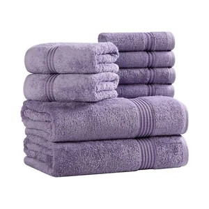 Heritage Egyptian Cotton Plush Highly Absorbent Luxury 8 Piece Towel Set - Picture 1 of 215