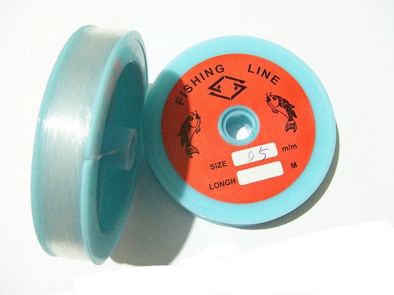 90mt/bobina filo da pesca nylon colore trasparente 0,5mm bijoux  - Immagine 1 di 1