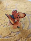 Butterflies of the World Porcelain Sculpture Fiery Acraea Hibiscus