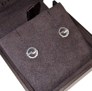 GUCCI Damen Ohrstecker, Doppel G, mit Diamanten in 18 kt 750 Weißgold - Bild 1 von 9