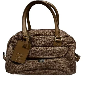 Diane von Furstenberg Tweed Canvas Travel Overnight Carry-On Duffle Bag NWOT - Picture 1 of 8