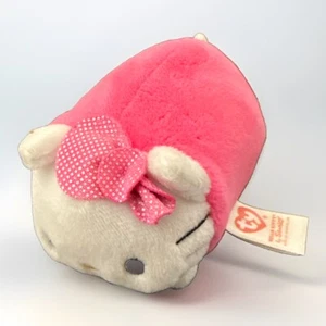 Sanrio Teeny Ty Hello Kitty Beanie Baby Collezione Rosa Mini Peluche Impilabile - Foto 1 di 5