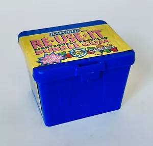Contenitore caramelle gomma bolle vintage BLU 1994 foglia Rain-Blo RIUTILIZZA-IT - Foto 1 di 5