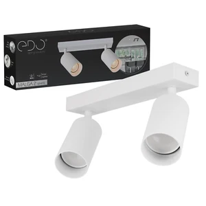 Plafonnier orientable 2 spots LED MALGA GU10 IP20 Blanc EDO SOLUTIONS