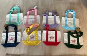 Trader Joe’s 8 pcs MiniCanvas Tote Bag (Set Of 8 Colors) New with Tags - Picture 1 of 2