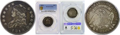 1818 25C Capped Bust Quarter PCGS VF-30 - Image 1 of 3