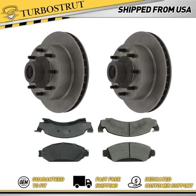 Kit de pastillas de freno y rotores delanteros centrados OE para Ford F-250 1973-1979 Foto 1 de 4