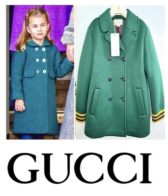 Como Nuevo Gucci 1K Niños Boutique Unisex Niño Niña Abrigo Verde 6 7 8 Chaqueta GG Logo S M Foto 1 de 4