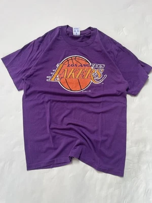 Vintage Los Angeles Lakers Shirt Mens Large Purple Basketball Logo 7 80’s Tee - Image 1 of 4