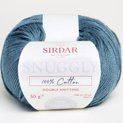 Sirdar Knitting Wool Yarn Cotton Snuggly DK Double Worsted Vegan Crochet 8 Ply - Image 1 of 2