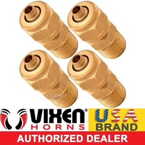 1/8" NPT MALE COMPRESSION FITTING FOR 3/8"OD HOSE AIR HORN/TANKS 4PACK VXA7718-4 - Picture 1 of 2