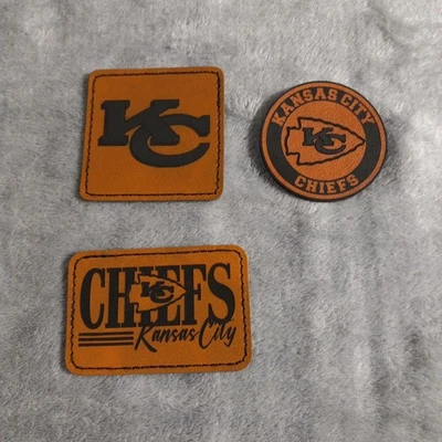 Chiefs Leather Iron on Patch For Hats And Accessories - Image 1 of 4