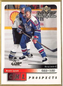 1999-00 Upper Deck MVP SC Edition Gold Script #204 Brett Lysak #D 22/100 - Picture 1 of 2