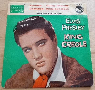 ELVIS PRESLEY King Creole EP 7" FRANCE 1958 Label Noir RCA 75475 Black Label - Photo 1/3